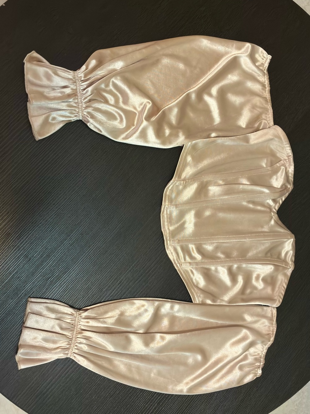 Blue Blush Strapless Corset Top in Blush